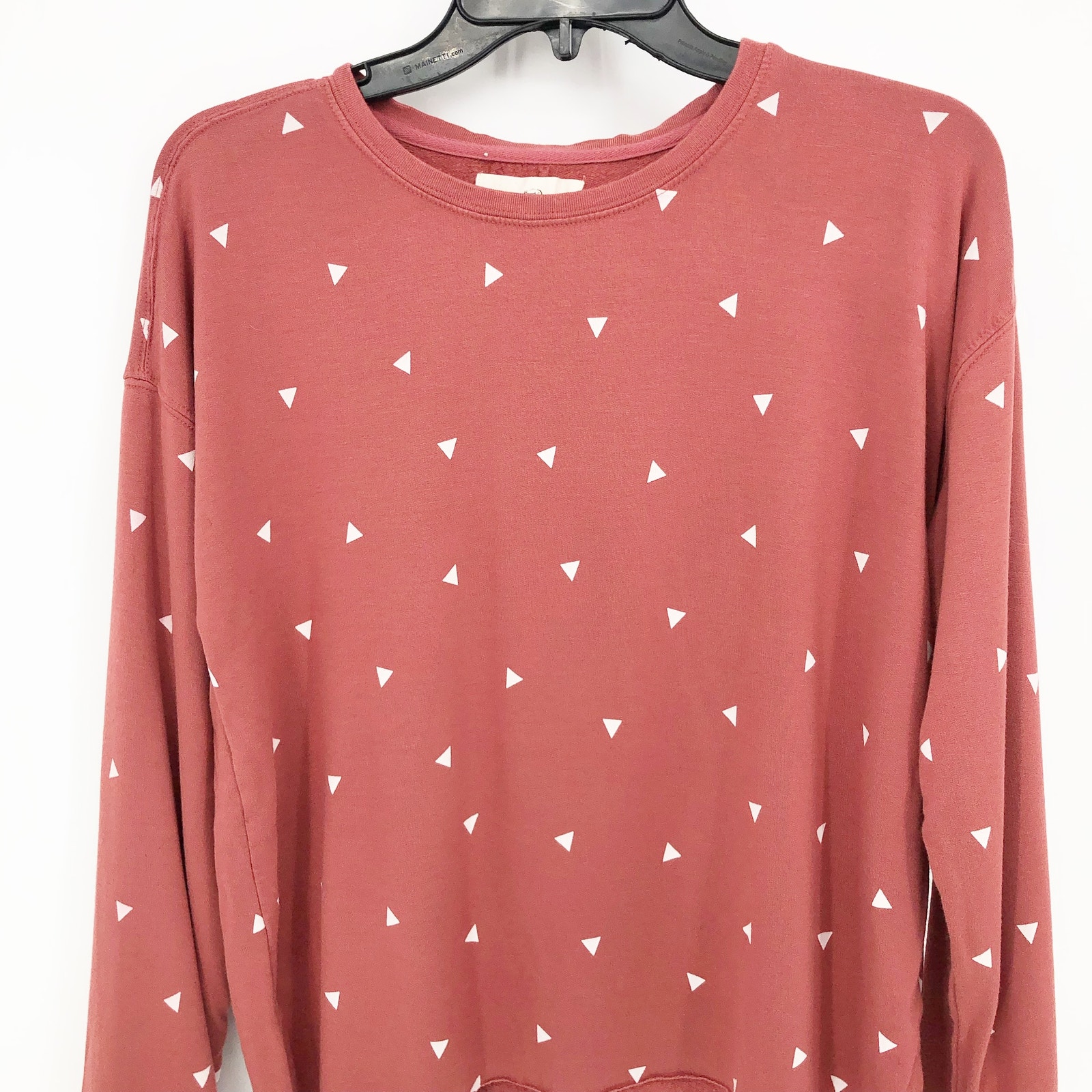 Thread + Supply Womens Pullover Sweatshirt Small Pink Geometric Print Euc — image 2 of 8